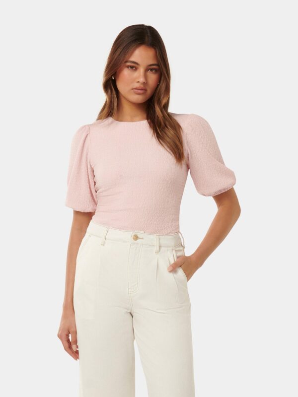 Jolanta Textured Puff Sleeve T