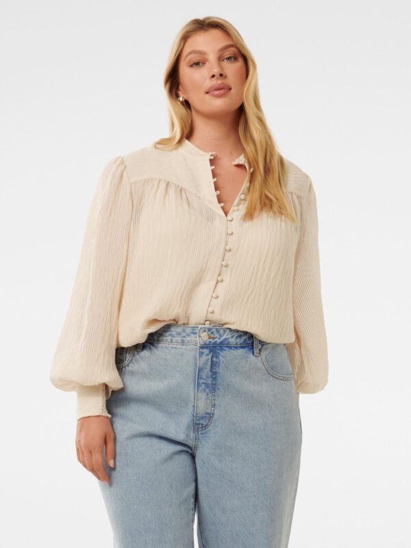 Leo Curve Soft Stripe Blouse