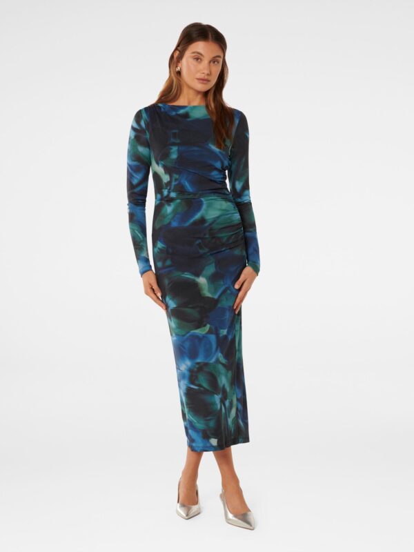 Loretta Ruched Jersey Midi Dre