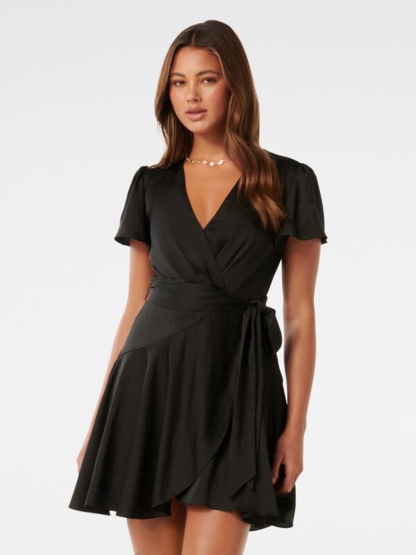 Madeline Flutter Sleeve Satin