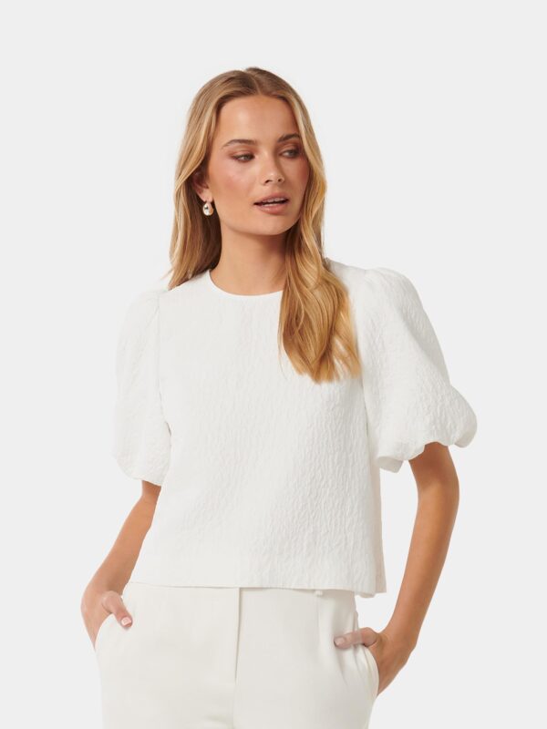 Nara Textured Bubble Sleeve To