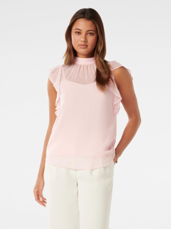Rayne Ruffle High Neck Blouse