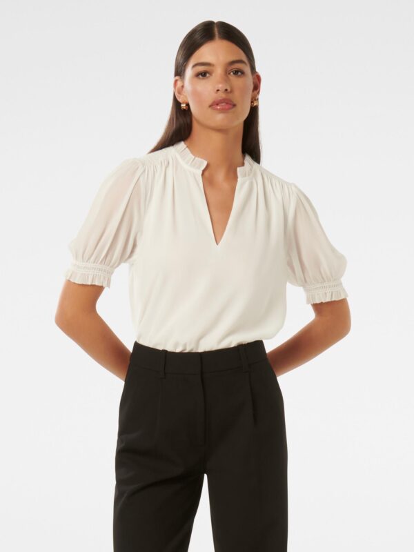Sabina Smock Detail Blouse