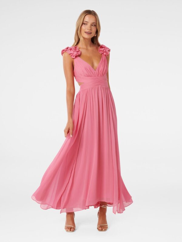 Selena Ruffle Shoulder Maxi Dr