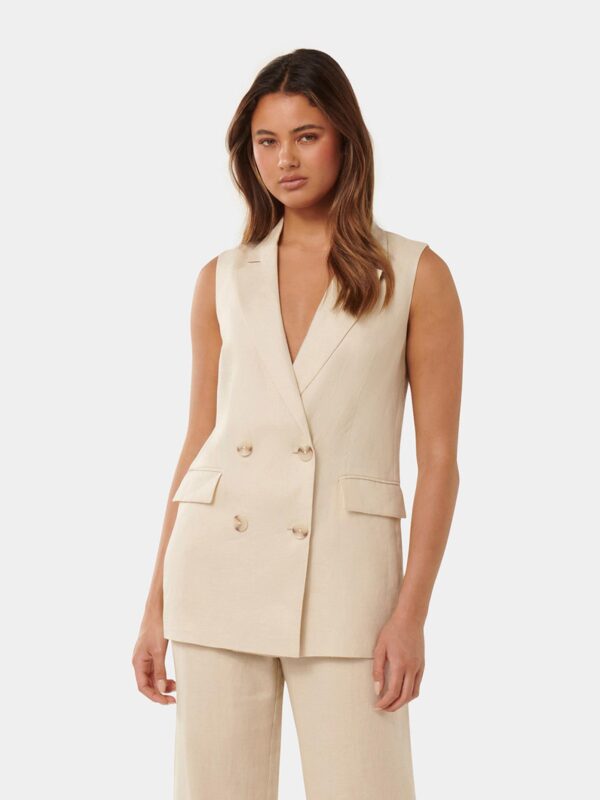 Sophia Linen Blend Waistcoat